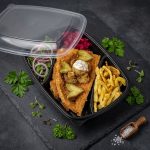 ظرف مایکروویو پلی پرو(3خانه)1500 سی سی طب پلاستیک